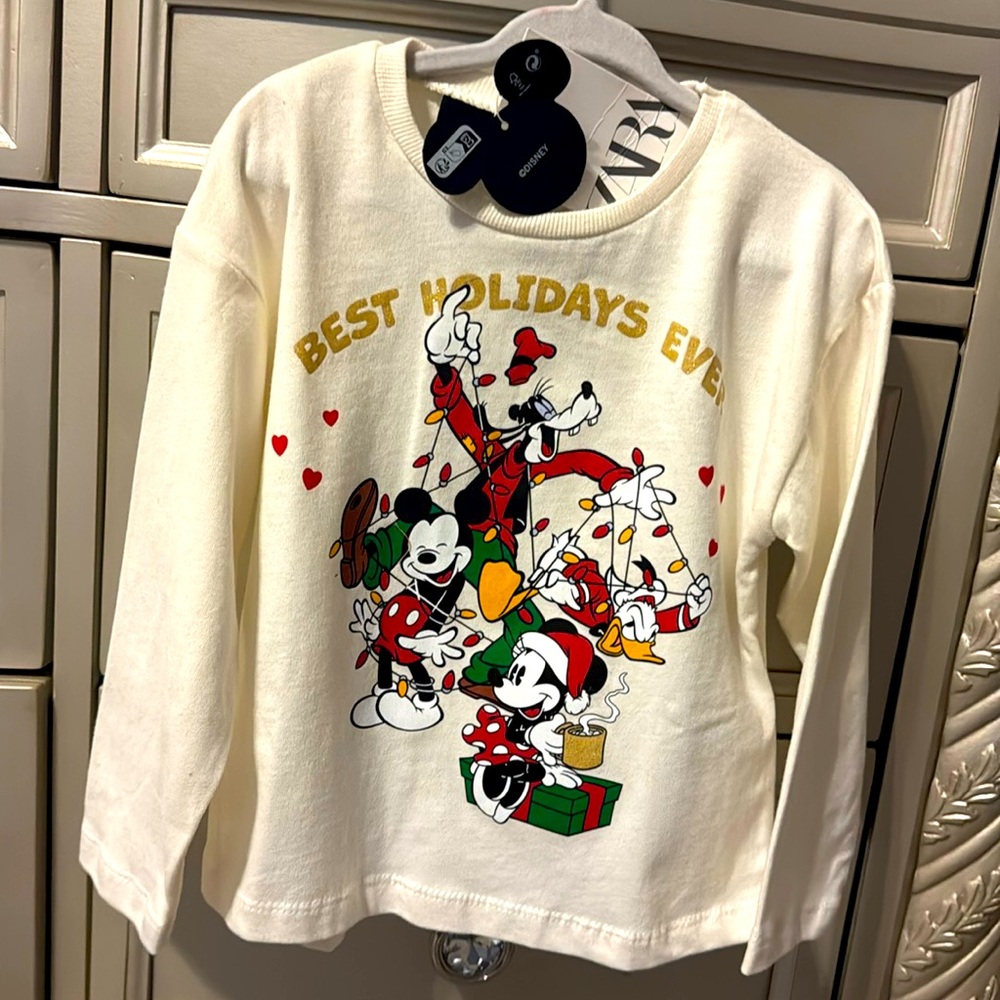 Toddlers Long Sleeve Disney Holiday Shirt